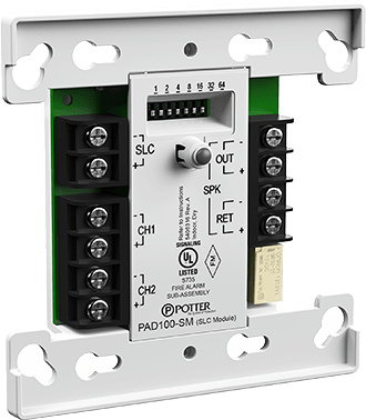 thumbnail image 2 of Potter PAD100-MIM Fire Detection Module – PAD100 Series Addressable Interface 2 of 6